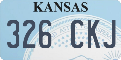 KS license plate 326CKJ