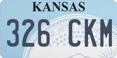 KS license plate 326CKM