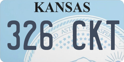 KS license plate 326CKT