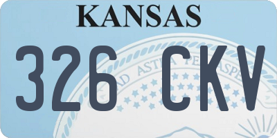 KS license plate 326CKV