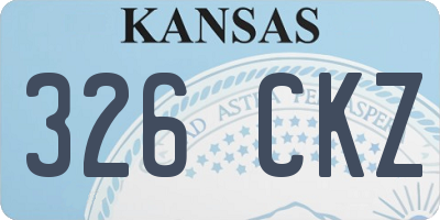 KS license plate 326CKZ
