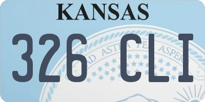 KS license plate 326CLI
