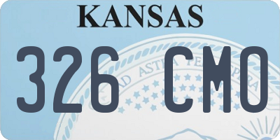 KS license plate 326CMO