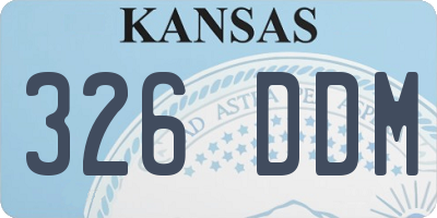 KS license plate 326DDM