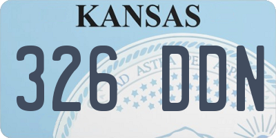 KS license plate 326DDN