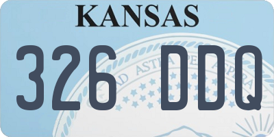 KS license plate 326DDQ
