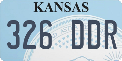 KS license plate 326DDR