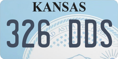 KS license plate 326DDS