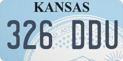 KS license plate 326DDU
