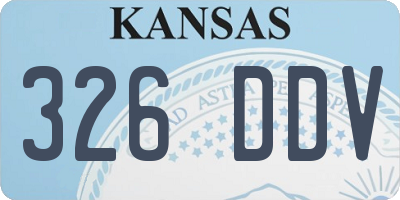 KS license plate 326DDV