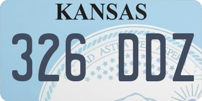 KS license plate 326DDZ