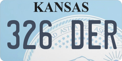 KS license plate 326DER