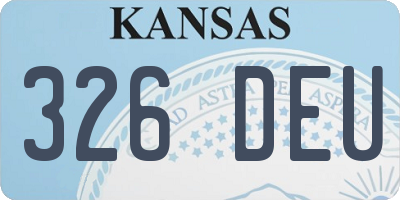 KS license plate 326DEU