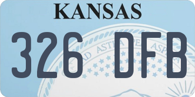 KS license plate 326DFB