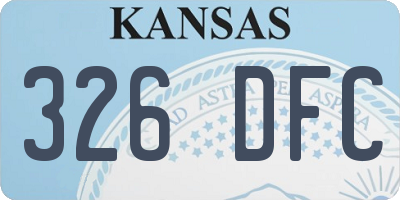KS license plate 326DFC