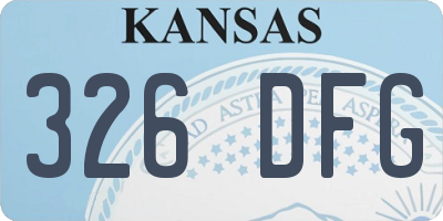 KS license plate 326DFG