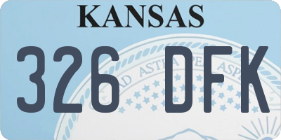 KS license plate 326DFK