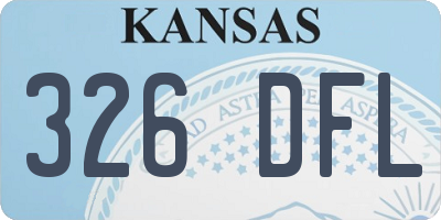 KS license plate 326DFL
