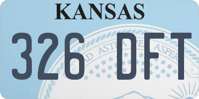 KS license plate 326DFT