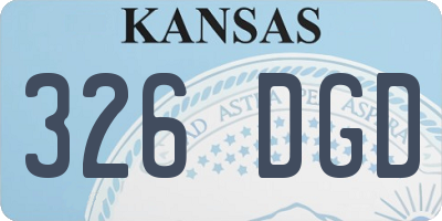 KS license plate 326DGD