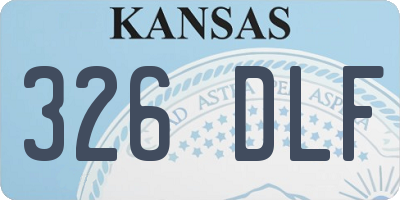 KS license plate 326DLF
