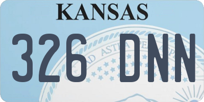 KS license plate 326DNN