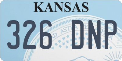 KS license plate 326DNP