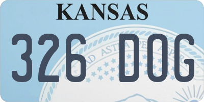 KS license plate 326DOG