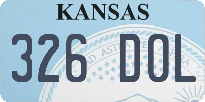 KS license plate 326DOL