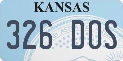 KS license plate 326DOS