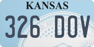 KS license plate 326DOV