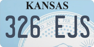 KS license plate 326EJS