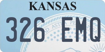 KS license plate 326EMQ