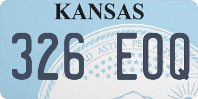 KS license plate 326EOQ