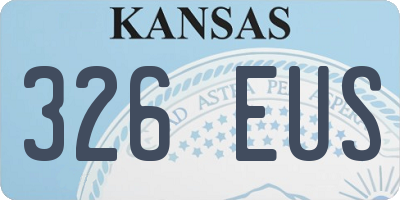 KS license plate 326EUS