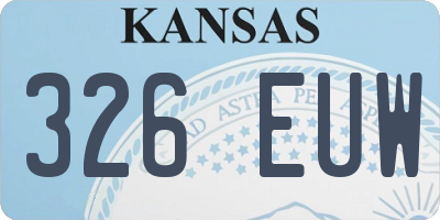 KS license plate 326EUW