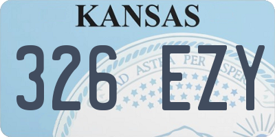 KS license plate 326EZY