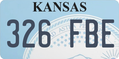 KS license plate 326FBE