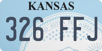 KS license plate 326FFJ