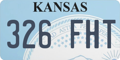 KS license plate 326FHT