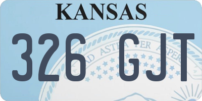KS license plate 326GJT