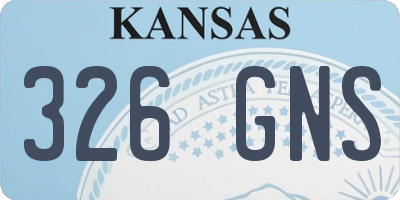KS license plate 326GNS