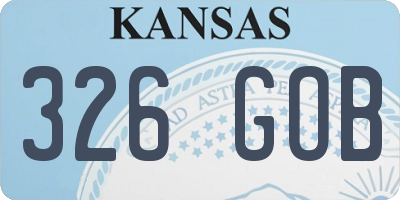 KS license plate 326GOB