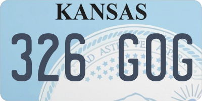 KS license plate 326GOG