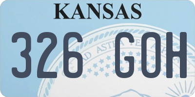 KS license plate 326GOH
