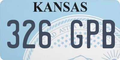 KS license plate 326GPB