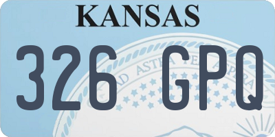 KS license plate 326GPQ