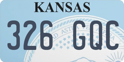 KS license plate 326GQC