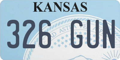 KS license plate 326GUN