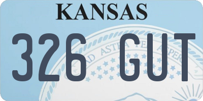 KS license plate 326GUT